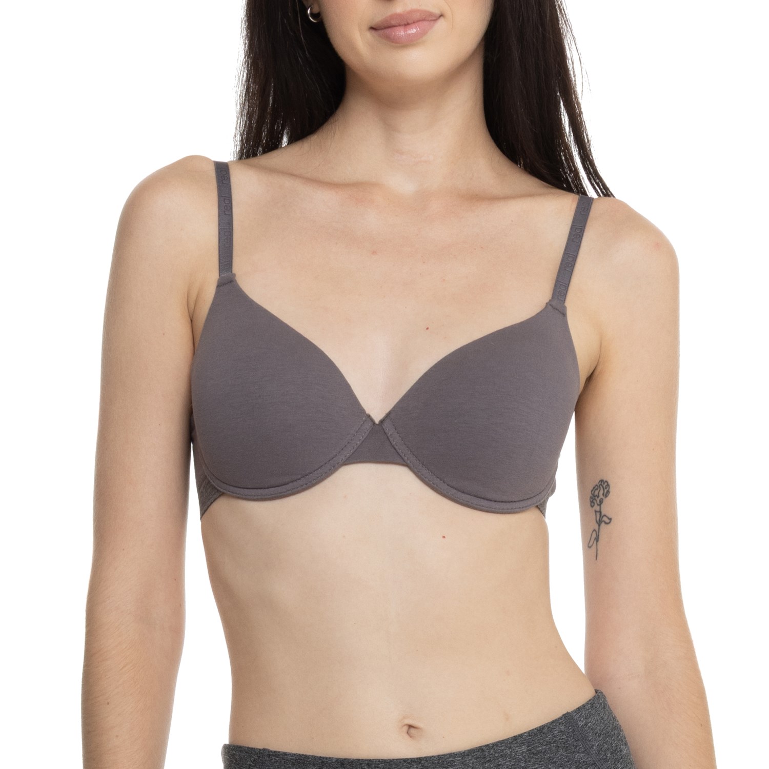 Real Cotton Lace Trim T-Shirt Bra - 3-Pack, Organic Cotton