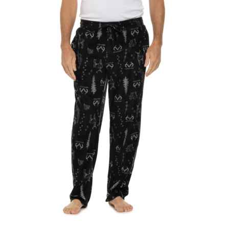 Realtree Printed Polar Fleece Lounge Pants in Black