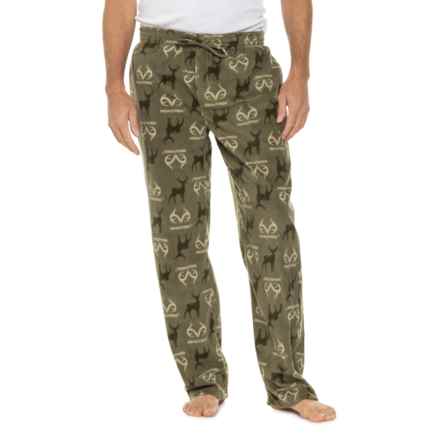 Realtree Printed Polar Fleece Lounge Pants in Dusty Olive