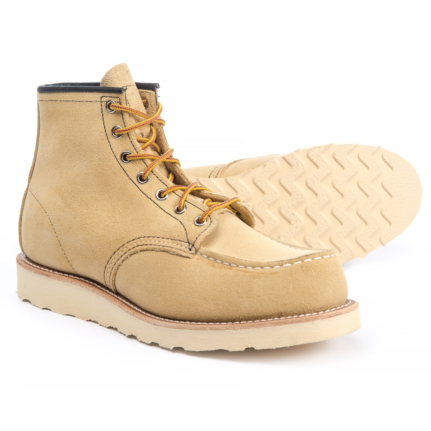 red wing moc toe work boots