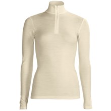 RedRam by Icebreaker Merino Wool Base Layer Top - Zip Neck, Long Sleeve (For Women) in Snow - Closeouts