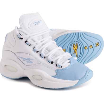 Reebok Big Boys Question Mid Basketball Shoes - Leather in Ftwwht/Flublu/Toxyel