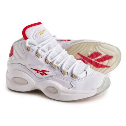 Reebok Big Boys Question Mid Basketball Shoes - Leather in Ftwwht/Vecred/Ftwwht