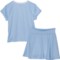 2PPFJ_2 Reebok Big Girls Knit Shirt and Skort Set - Short Sleeve