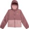 Reebok Big Girls Windbreaker Jacket - Fleece Lined in Dk. Dusty Rose