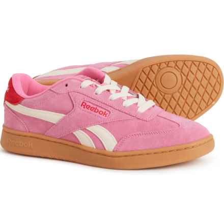 Reebok Forte Lounger Sneakers - Suede (For Women) in True Pink/ Sunset Coral/ White/ Reebok Rubber Gum