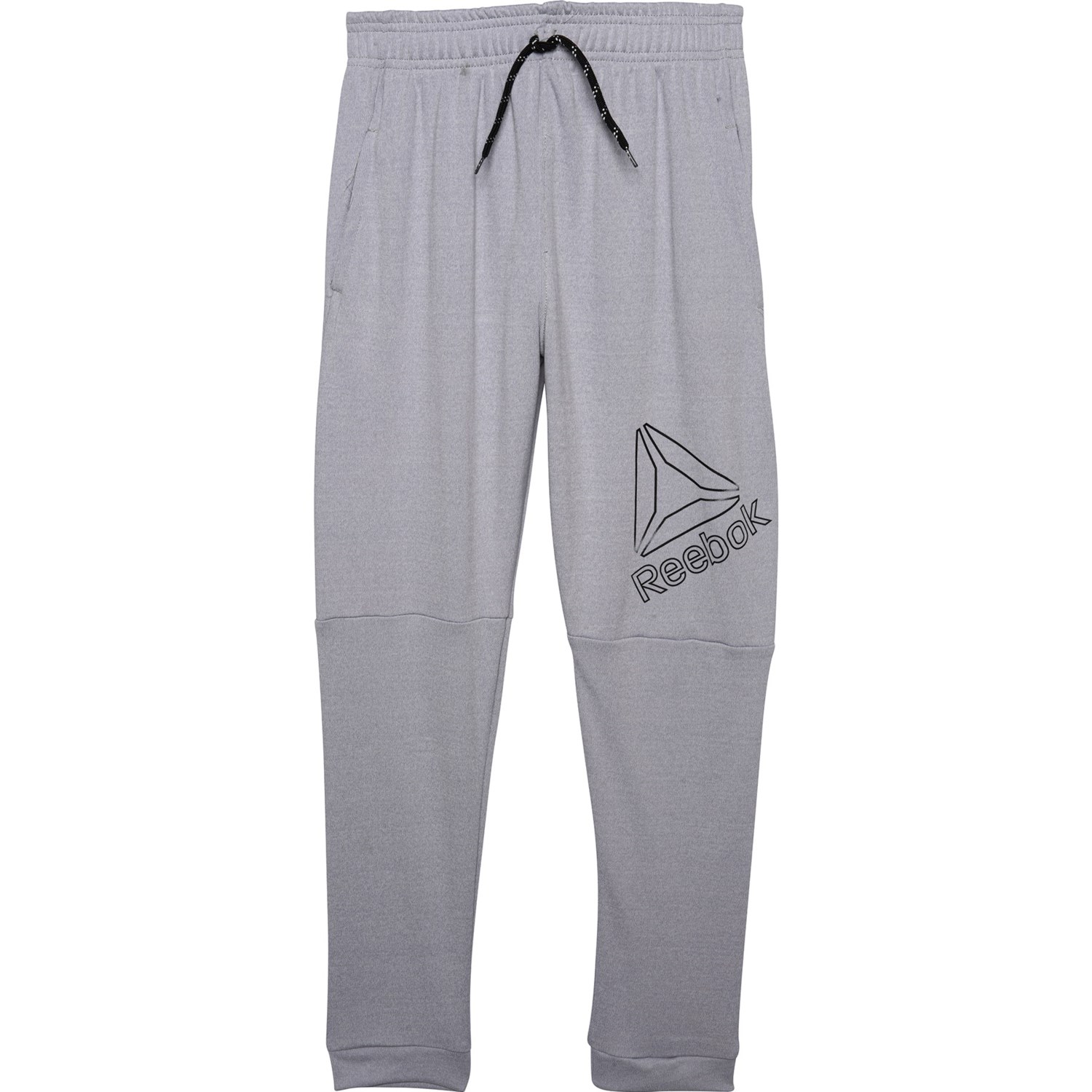 grey and white track pants