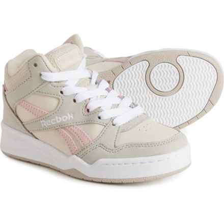 Reebok Girls BB4900 Sneakers - Leather in Tan/Cream/Lt Pink
