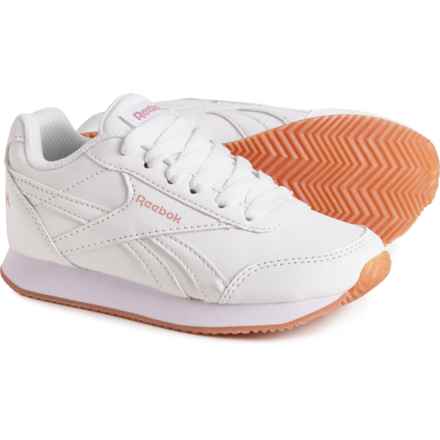 Reebok Girls Classic Jogger Sneakers in White/Lt Pink