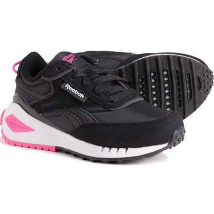 Reebok Girls Forte Racer Sneakers in Black/Laser Pink