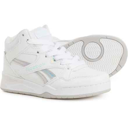 Reebok Girls High-Top Sneakers in White/Iri