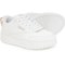 Reebok Girls Tech Geo Sneakers - Leather in White/Rose Gold