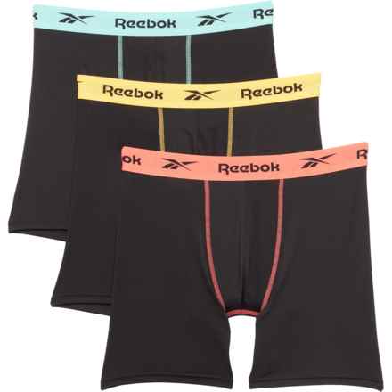 Reebok High-Performance Antimicrobial Boxer Briefs - 3-Pack in Black/Black/Black