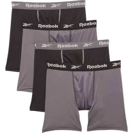 Reebok High-Performance Boxer Briefs - 4-Pack in Black/Blackened Pearl/Black/Blackened Pearl