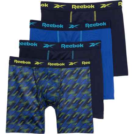 Reebok High-Performance Boxer Briefs - 4-Pack in Maritime Blue/Surf The Web/Maritime Blue/Maritime