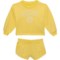 Reebok Infant Girls Collegiate Sweatshirt and Shorts Set in Yellow
