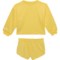 4AMVX_2 Reebok Infant Girls Collegiate Sweatshirt and Shorts Set