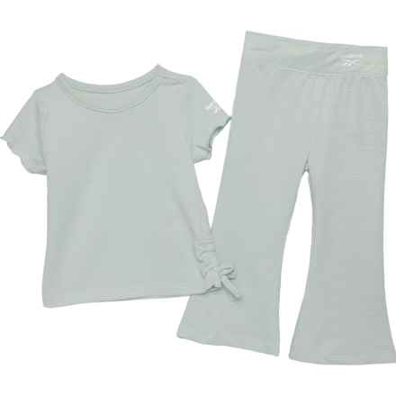 Reebok Infant Girls Scrunch Shirt and Flared Pants Set - Short Sleeve in Baby Mint