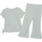 4AMWA_2 Reebok Infant Girls Scrunch Shirt and Flared Pants Set - Short Sleeve