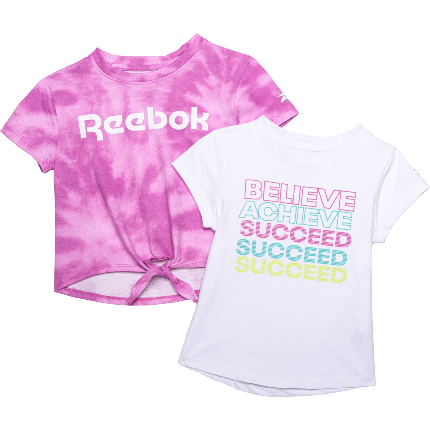 2 Pack Short Sleeve Fashion Tee Kids Clothing Multipack Reebok Girls’ T-Shirt