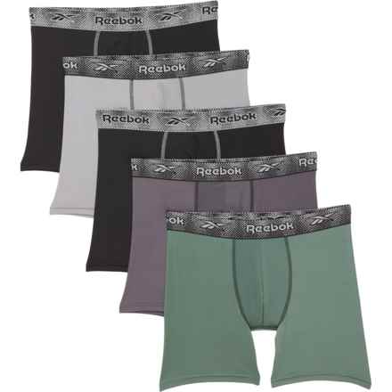 Reebok Performance Boxer Briefs - 5-Pack in Monument/Black/Dark Forest/Black/Blackened Pearl