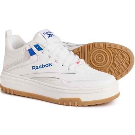 Reebok Reevamp Sneakers - Leather (For Women) in White/Medium Blue/Red