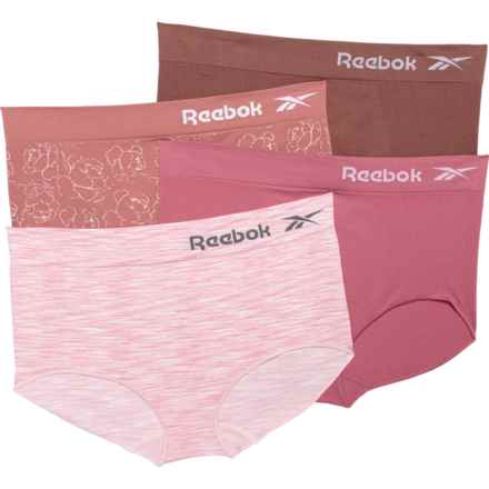 Reebok Seamless Panties - 4-Pack, Briefs in Pink Spacedye/Rosewine/Nutmeg/Withered Rose Jacqua