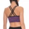 376CC_2 Reebok Seamless Strappy Sports Bra - Removable Padded Cups, Medium Impact (For Women)