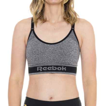 Reebok Spectator Seamless Sports Bra - Medium Impact in Charcoal Heather