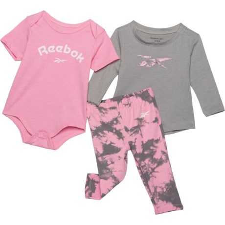 Reebok Baby Bodysuit and Leggings Set for Infant Girls