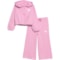 Reebok Toddler Girls Hoodie and Flare-Leg Pants Set - Full Zip in Mauve
