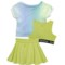 4AMVT_2 Reebok Toddler Girls Ombre Print Shirt, Sports Bra and Skort Set - 3-Piece, Short Sleeve