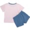 4AMVG_2 Reebok Toddler Girls Play Shirt and Shorts Set - Short Sleeve