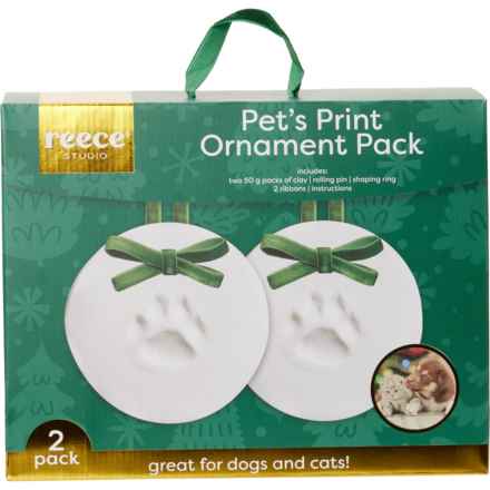 Reece Studio Pet Paw Print Ornament Set - 2-Pack in Circle