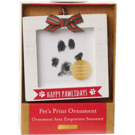 Reece Studio Pet’s Print Ink and Canvas Ornament in Ink/Canvas