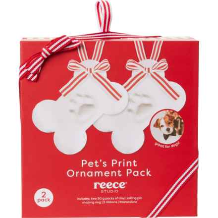 Reece Studio Pet’s Print Ornaments Pack - 2-Pack in Bone