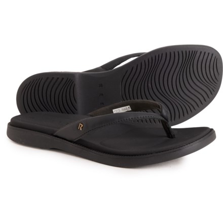 Reef Lofty Lux Sandals - Leather (For Women) in Black