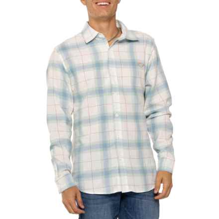 Reel Life Beachcamper Michael Plaid Flannel Shirt - Long Sleeve in Stone Blue