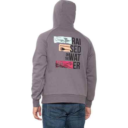 Reel Life Filigree Fleece Hoodie in Silver Filigree