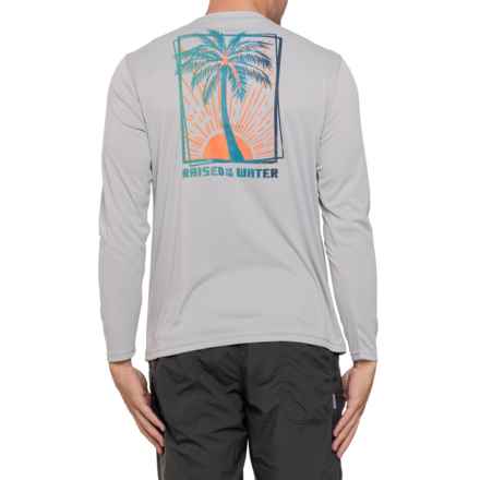 Reel Life Jax Beach Freaky Palm UV Shirt - UPF 50+, Long Sleeve in Vapor Blue