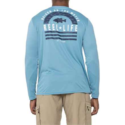 Reel Life Jax Beach Liberty Arch UV Shirt - UPF 50+, Long Sleeve in Adriatic Blue