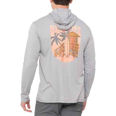 Reel Life Lifeguard Stand Sun Defender Hooded Shirt - Long Sleeve in Alloy