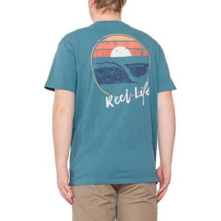 Reel Life Ocean Washed Catch Wave T-Shirt - Short Sleeve in Real Teal