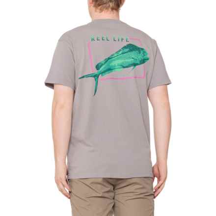 Reel Life Ocean Washed Neon Mahi T-Shirt - Short Sleeve in Silver Filigree