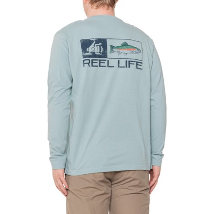 Reel Life Mens Fishing Sun Defender Hoodie Long Sleeve Shirt Fish Gray XL  Fs3 