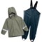 Reima Boys Tihku Rain Coat and Pants Set - Waterproof in Greyish Green