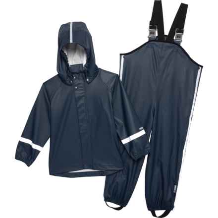 Reima Boys Tihku Rain Coat and Pants Set - Waterproof in Navy