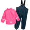 4JVTC_2 Reima Girls Tihku Rain Coat and Overalls Suit - Waterproof