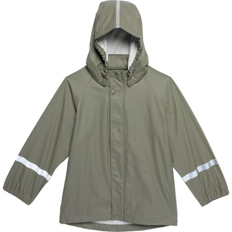 Reima Little and Big Boys Lampi Rain Coat - Waterproof in Greyish Green