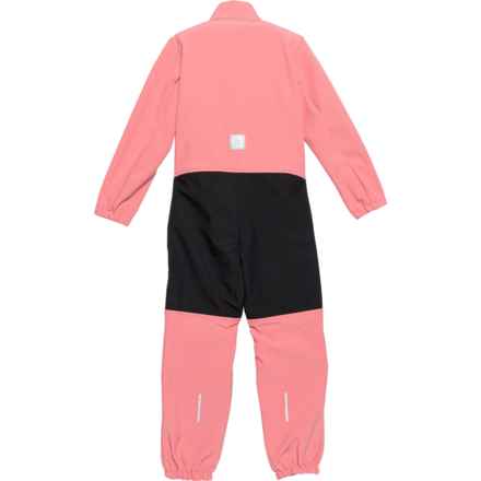 Reima Little Girls Nurmes Soft Shell Snow Coveralls in Pink Coral